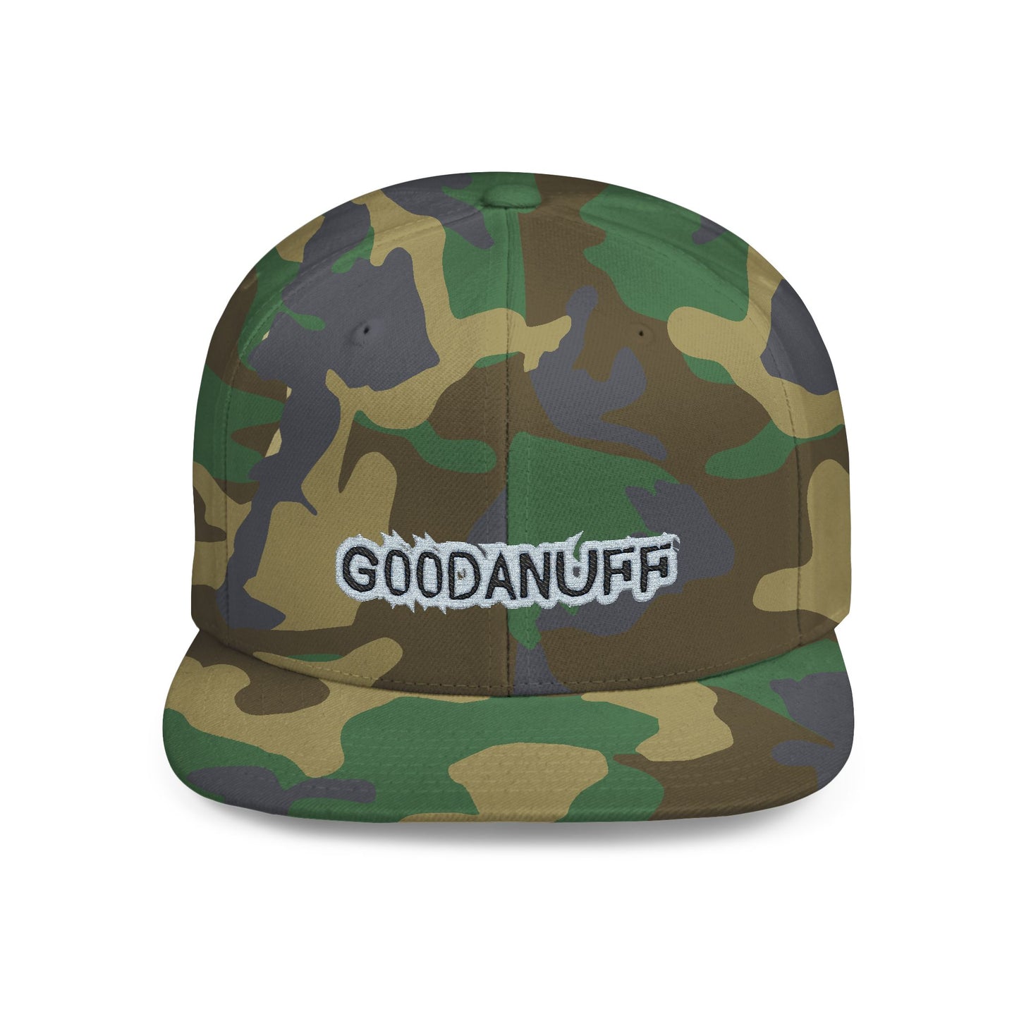 Get it. Got it. GoodaNuff Embroidery Flat Bill Cap