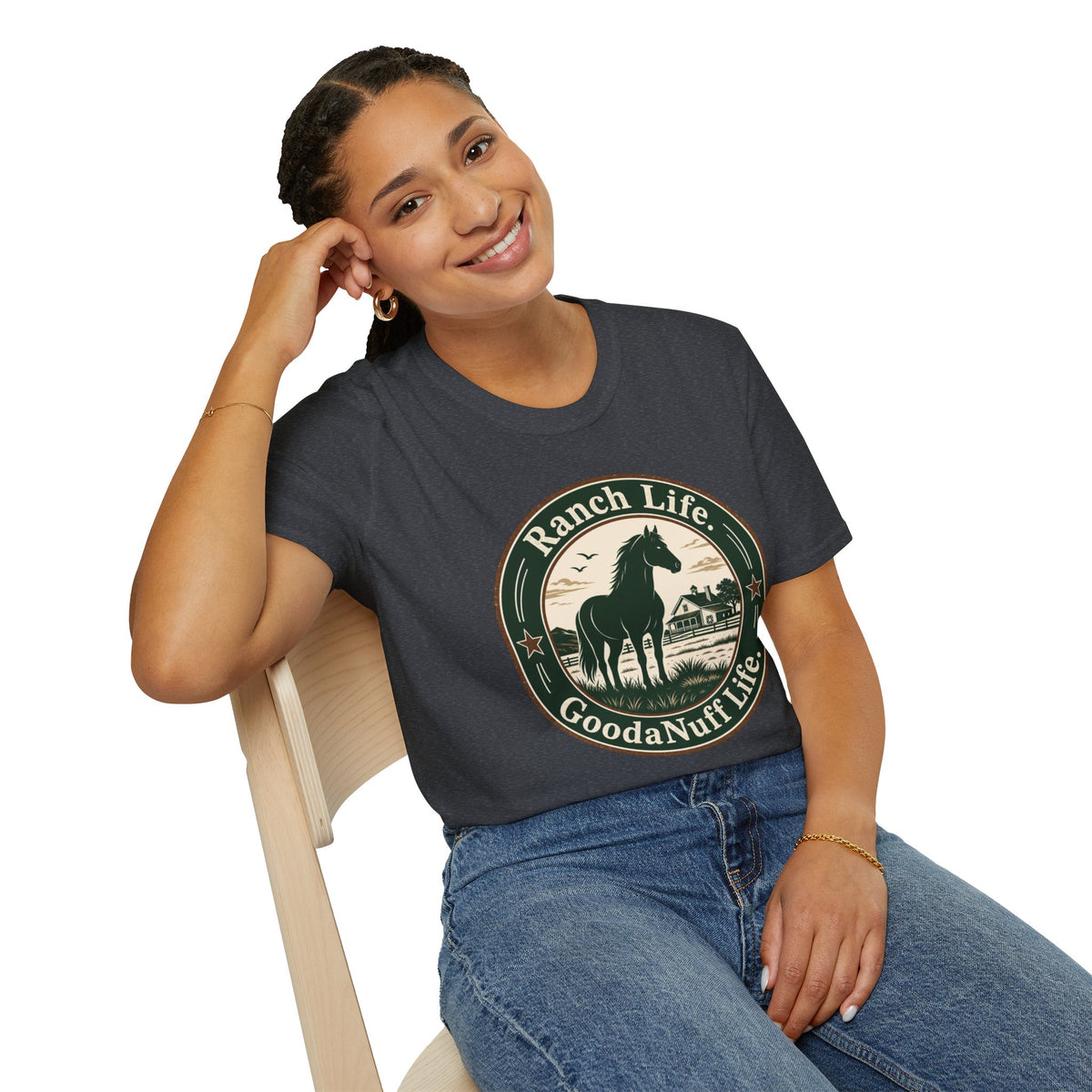 Ranch Life. GoodaNuff Life. Unisex Softstyle T-Shirt