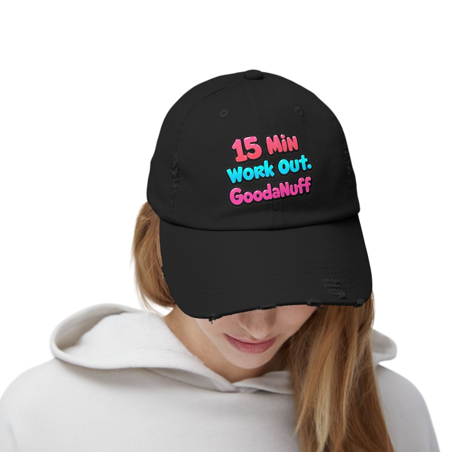 15 Min Workout GoodaNuff Distressed Baseball Cap