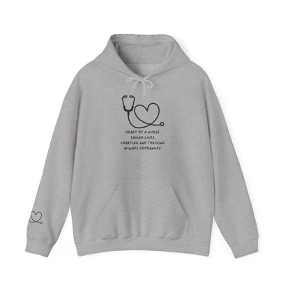 Heart of a Nurse. Saving Lives. Charting and Thriving. Always GoodaNuff Unisex Hoodie