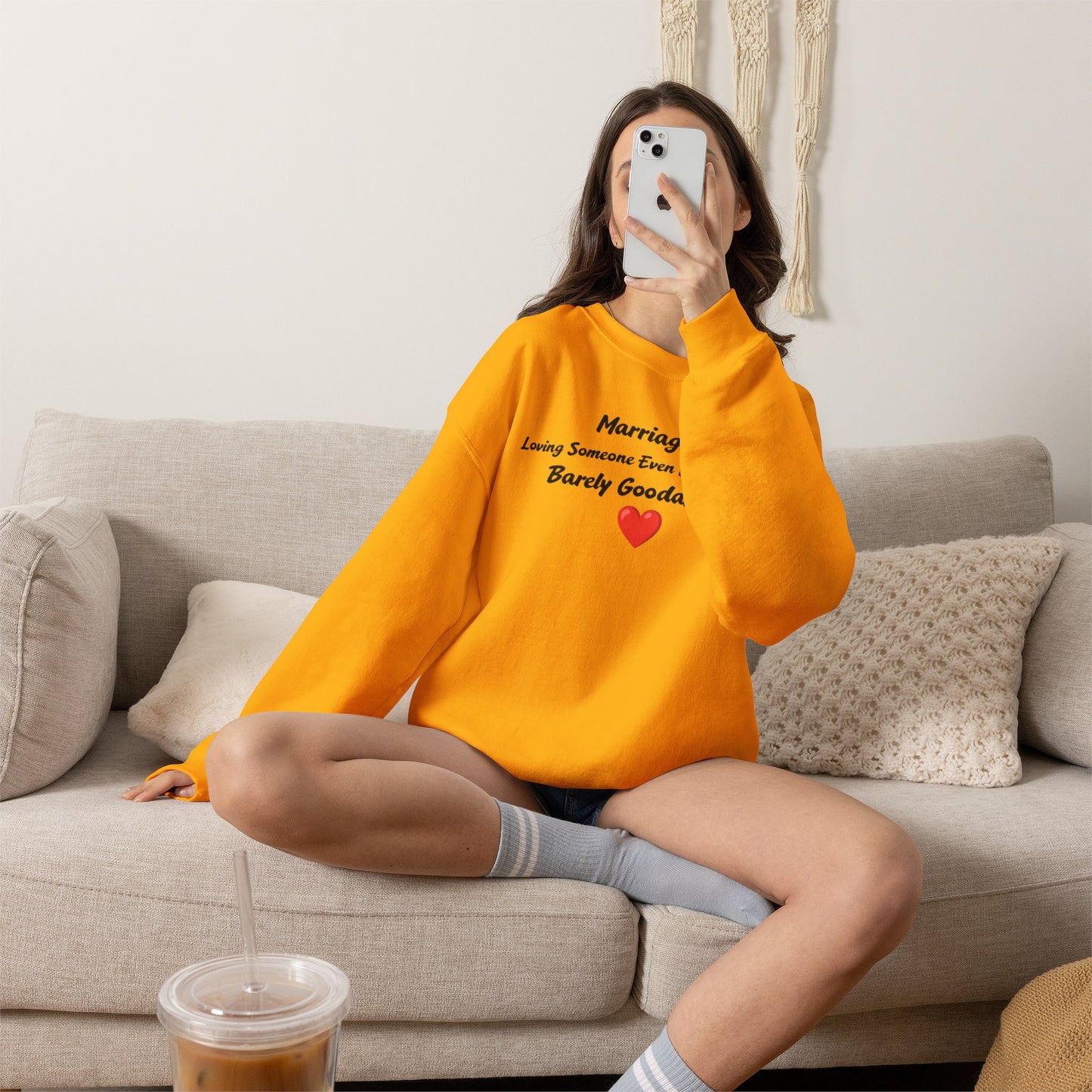 Marriage: Loving Someone Even When They're Barely GoodaNuff Unisex Crewneck