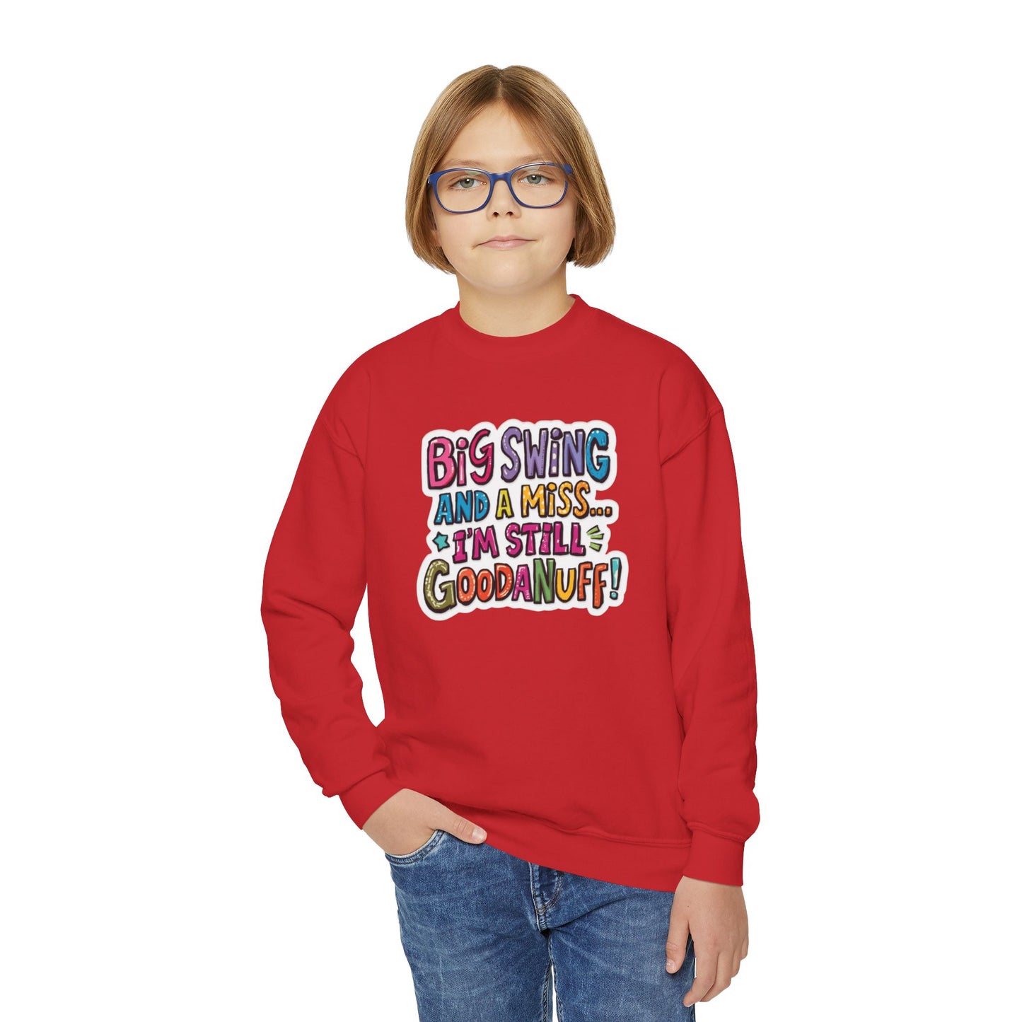 Big Swing and a Miss... I'm Still GoodaNuff Unisex Youth Hoodie