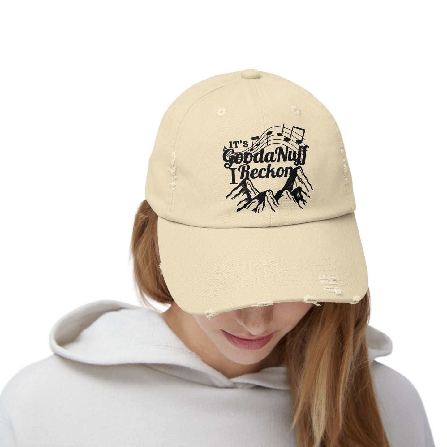 It's GoodaNuff I Reckon Distressed Baseball Cap