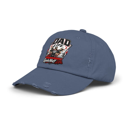 Dad Life. GoodaNuff Life. Distressed Baseball Cap