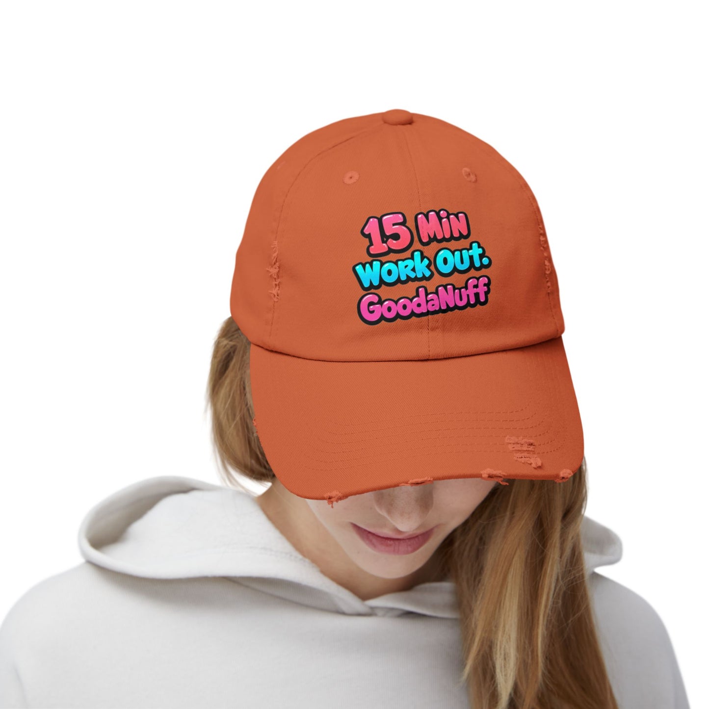 15 Min Workout GoodaNuff Distressed Baseball Cap