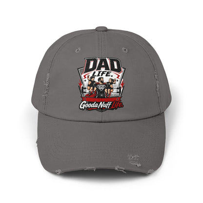 Dad Life. GoodaNuff Life. Distressed Baseball Cap