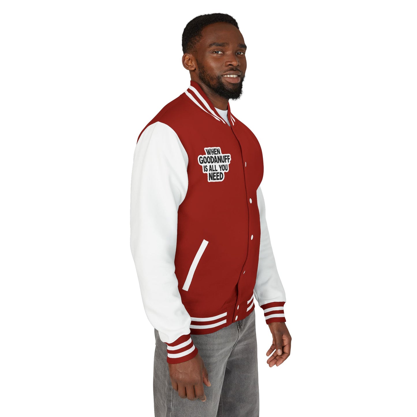 When GoodaNuff is all you Need Unisex Letterman Jacket