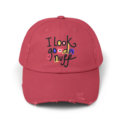 I Look GoodaNuff Distressed Baseball Cap