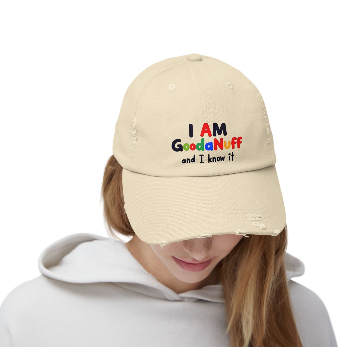 I Am GoodaNuff and I know it Distressed Baseball Cap
