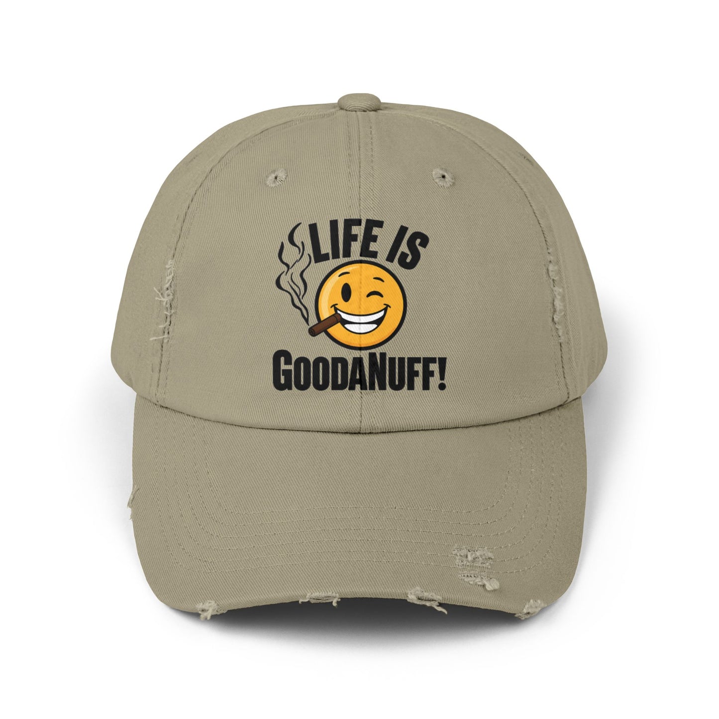 Life is GoodaNuff Distressed Baseball Cap