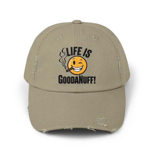 Life is GoodaNuff Distressed Baseball Cap