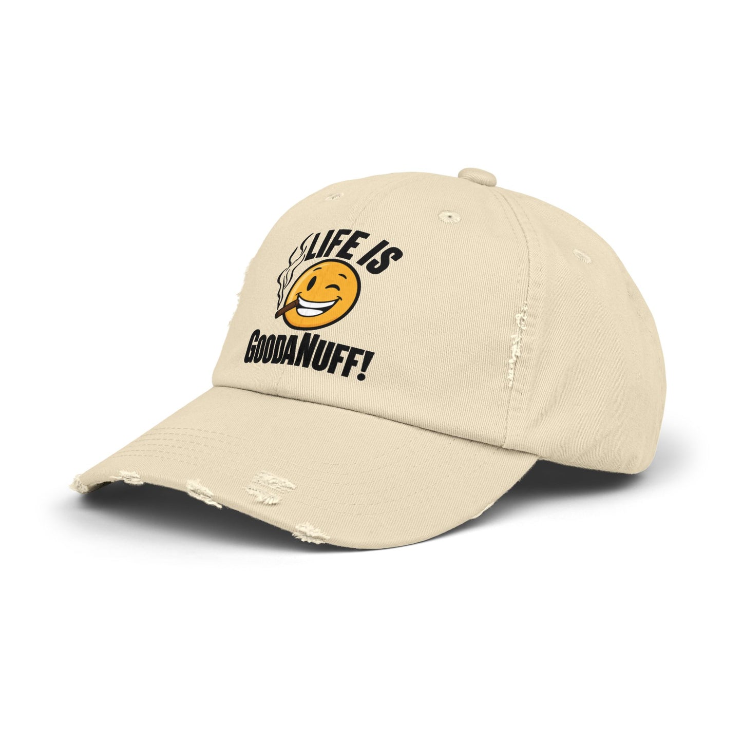 Life is GoodaNuff Distressed Baseball Cap