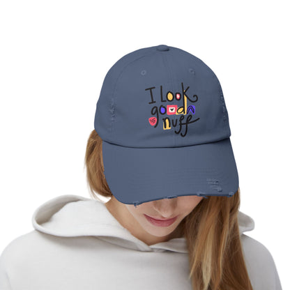 I Look GoodaNuff Distressed Baseball Cap