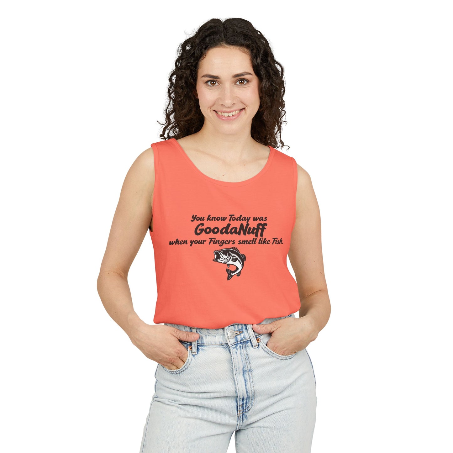 You know Today was GoodaNuff when your Fingers smell like Fish. Men's Lightweight Tank Top