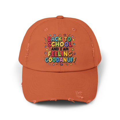 Back to School and I Am Feeling GoodaNuff Distressed Baseball Cap