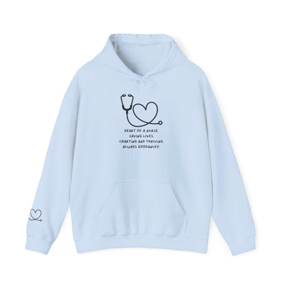 Heart of a Nurse. Saving Lives. Charting and Thriving. Always GoodaNuff Unisex Hoodie