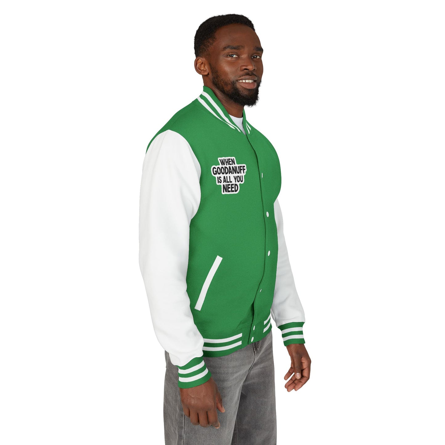 When GoodaNuff is all you Need Unisex Letterman Jacket