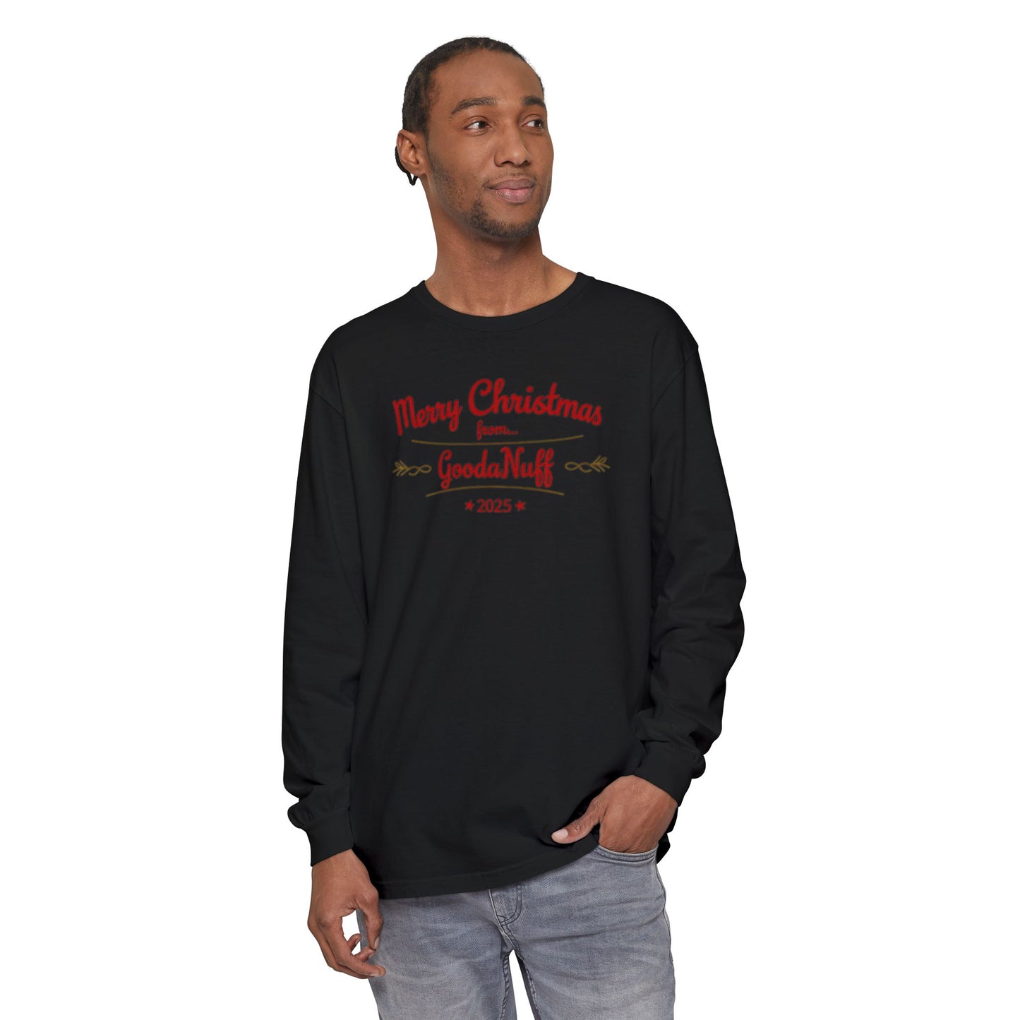 Merry Christmas from...GoodaNuff 2025 Unisex Long Sleeve Tee