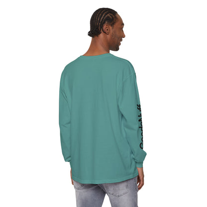 GoodaNuff Logo Long Sleeve Tee — Inspirational Apparel with Website & Social Icons