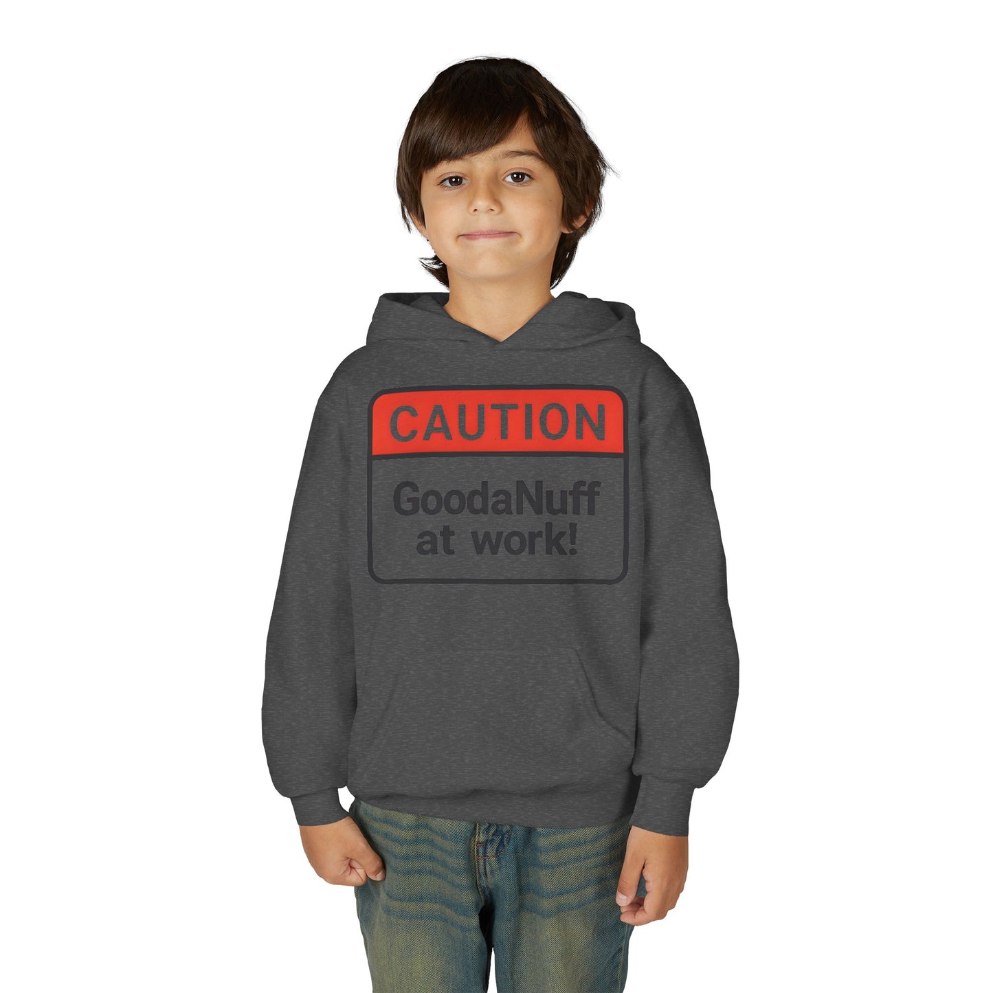 Caution-GoodaNuff at Work Unisex Youth Hoodie