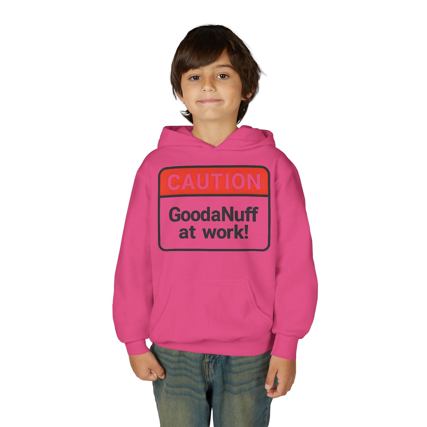 Caution-GoodaNuff at Work Unisex Youth Hoodie