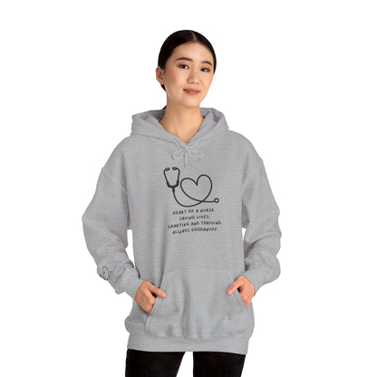 Heart of a Nurse. Saving Lives. Charting and Thriving. Always GoodaNuff Unisex Hoodie