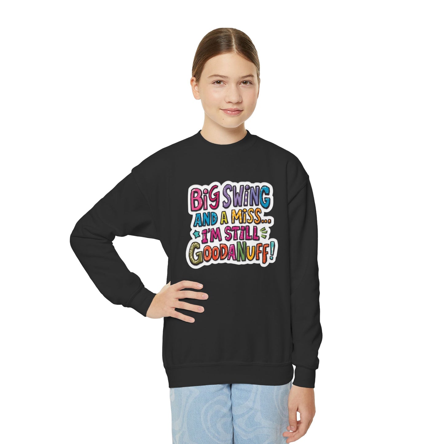 Big Swing and a Miss... I'm Still GoodaNuff Unisex Youth Hoodie