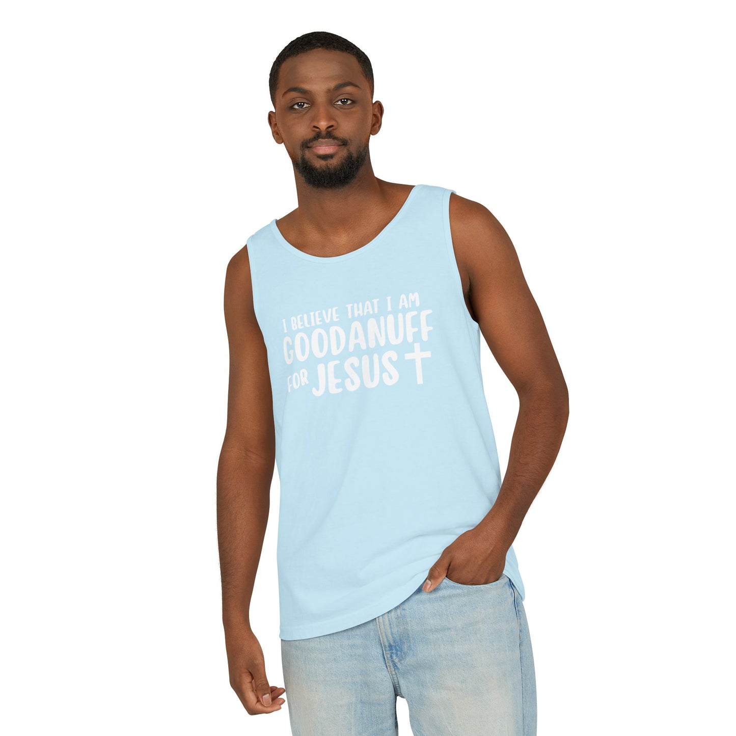 I Believe that I am GoodaNuff for Jesus Men's Lightweight Tank Top