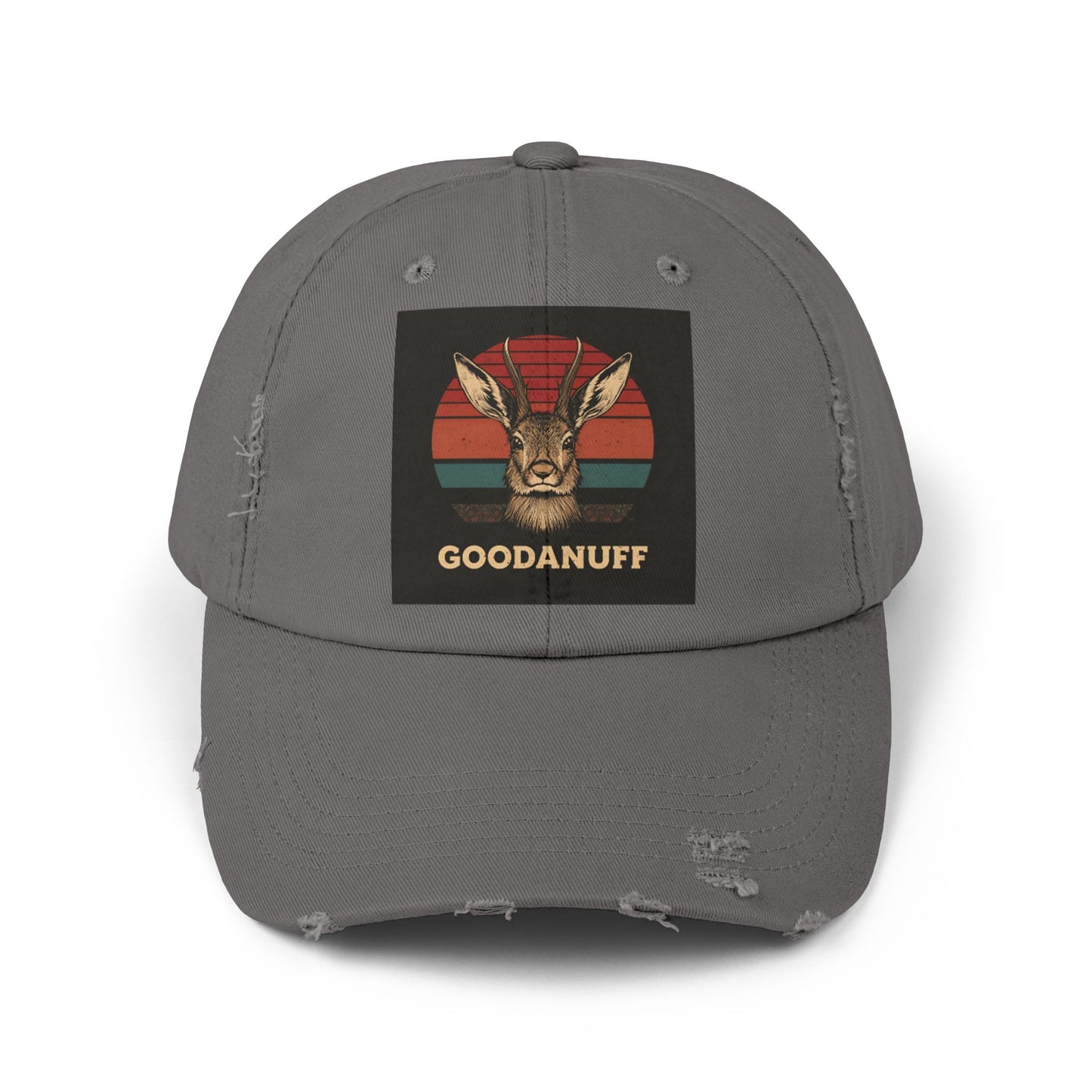 Jackalope...GoodaNuff Distressed Baseball Cap
