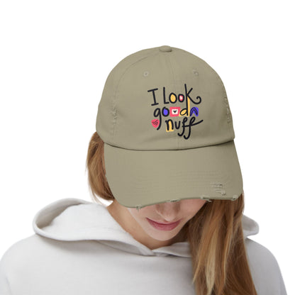 I Look GoodaNuff Distressed Baseball Cap