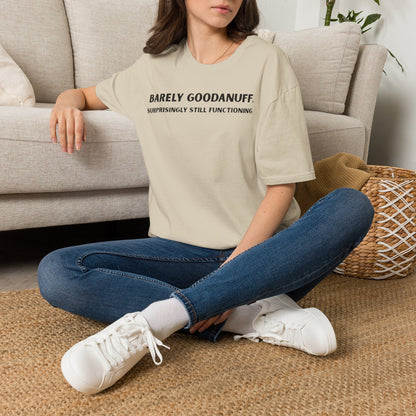 Barely GoodaNuff. Surprisingly Still Functioning Unisex Softstyle T-Shirt