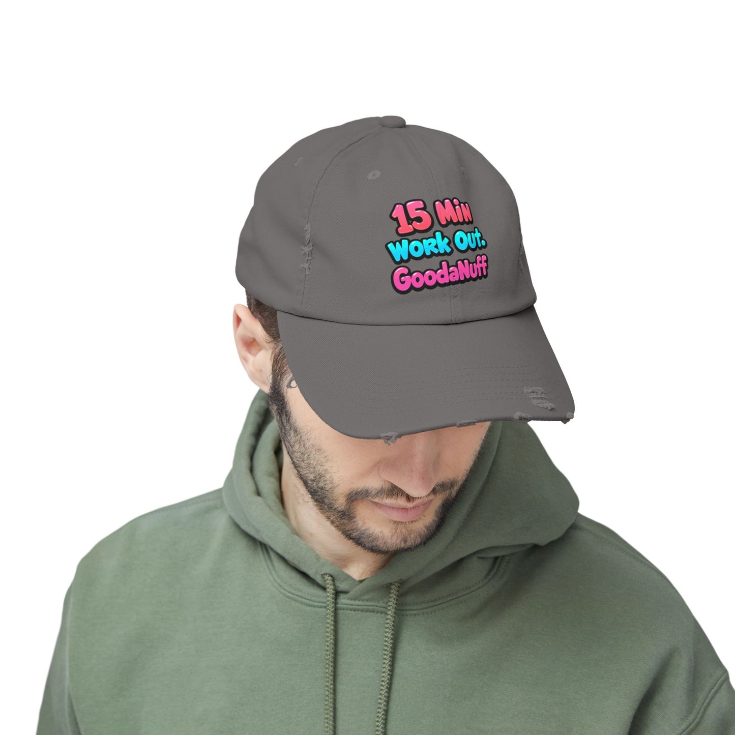 15 Min Workout GoodaNuff Distressed Baseball Cap
