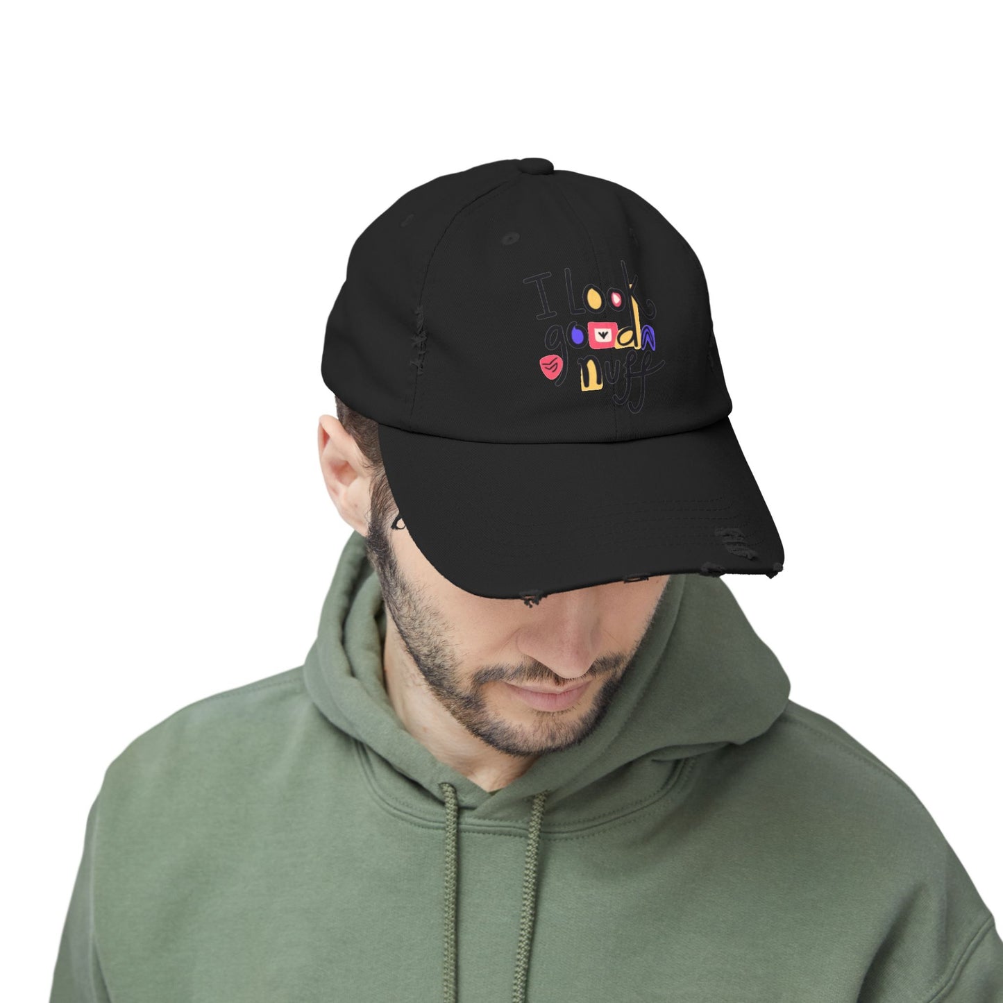 I Look GoodaNuff Distressed Baseball Cap