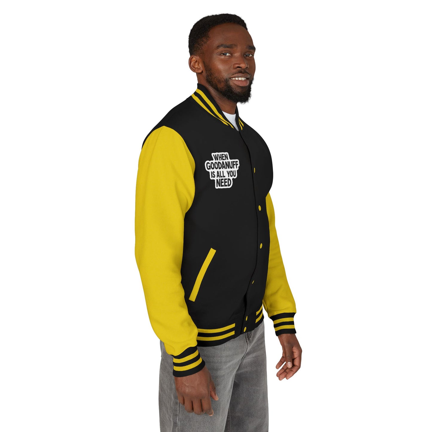 When GoodaNuff is all you Need Unisex Letterman Jacket