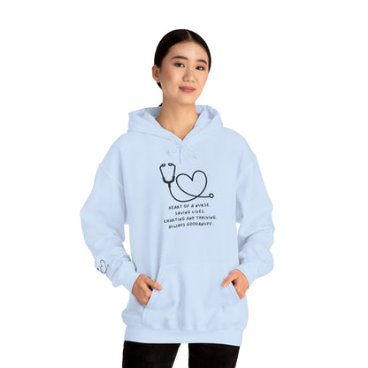 Heart of a Nurse. Saving Lives. Charting and Thriving. Always GoodaNuff Unisex Hoodie