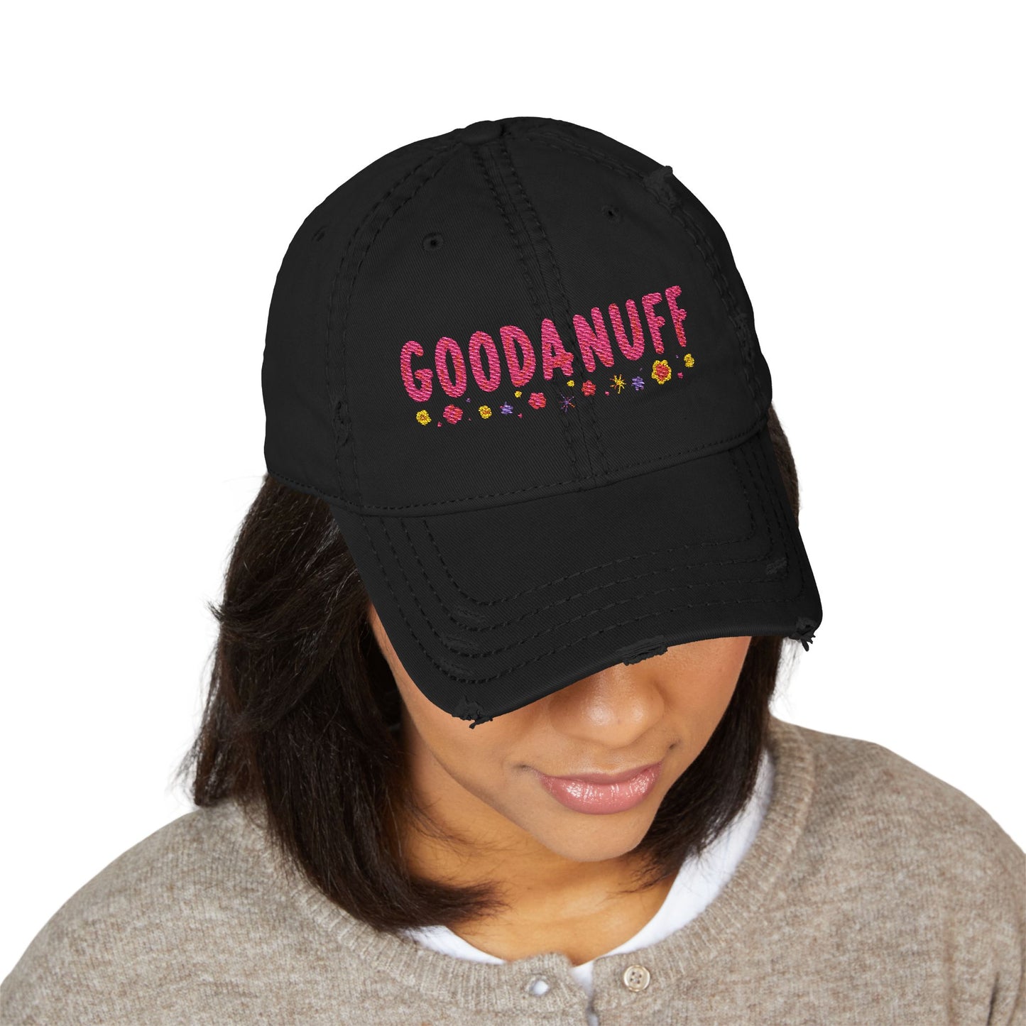 Throw a Sweatshirt on & call it GoodaNuff Embroidery Baseball Cap