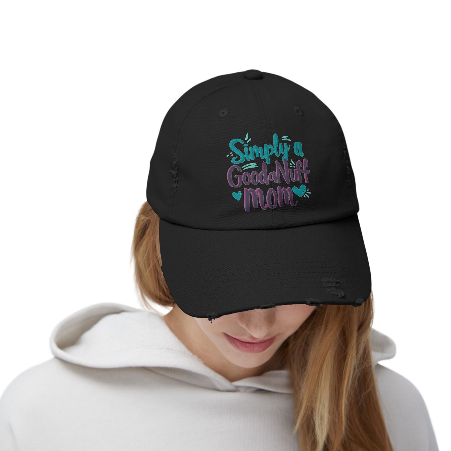 Simply a GoodaNuff Mom Distressed Baseball Cap