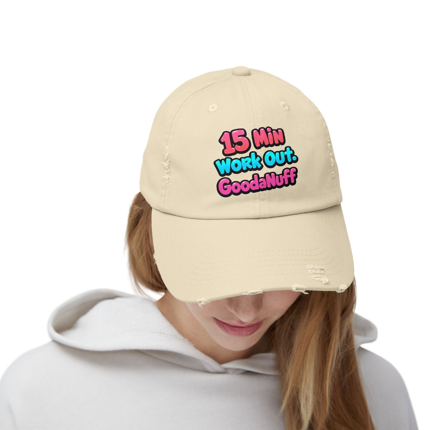 15 Min Workout GoodaNuff Distressed Baseball Cap