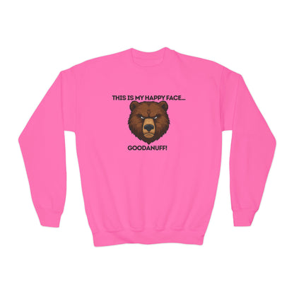 This is my Happy Face...GoodaNuff Unisex Youth Crewneck