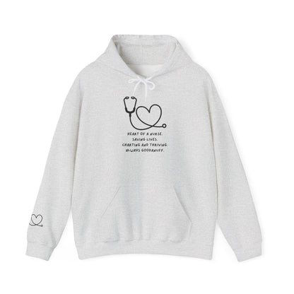 Heart of a Nurse. Saving Lives. Charting and Thriving. Always GoodaNuff Unisex Hoodie