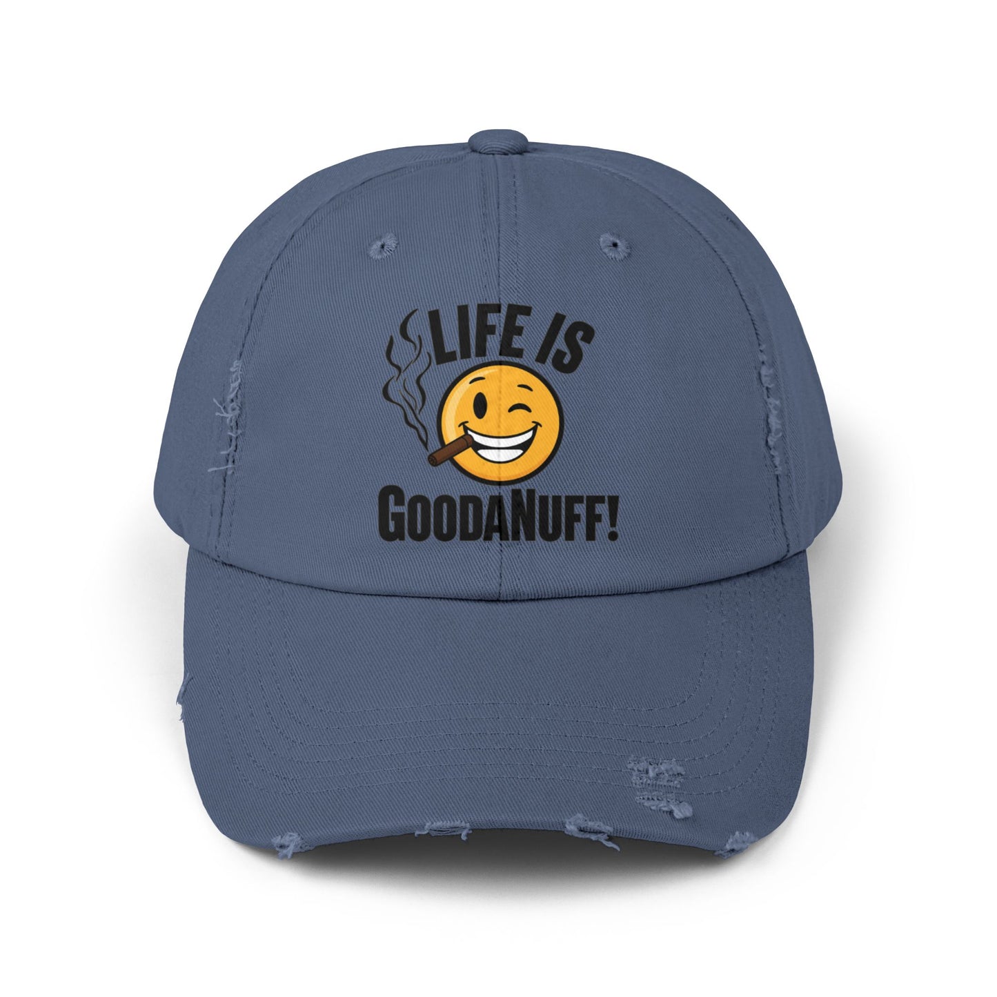 Life is GoodaNuff Distressed Baseball Cap