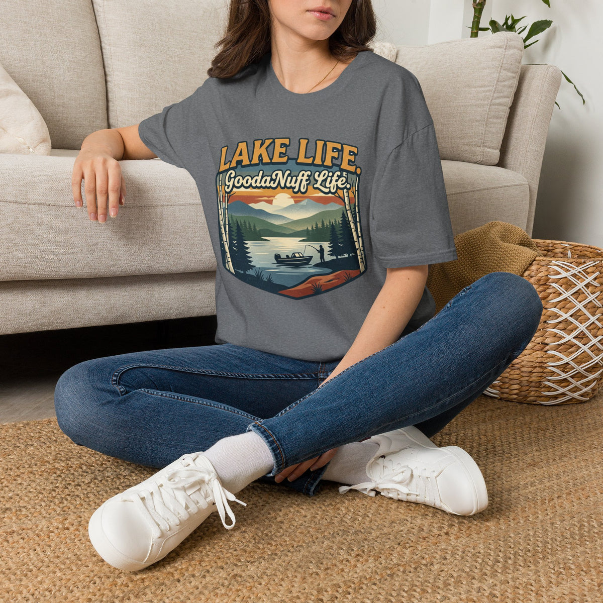 Lake Life. GoodaNuff Life. Unisex Softstyle T-Shirt