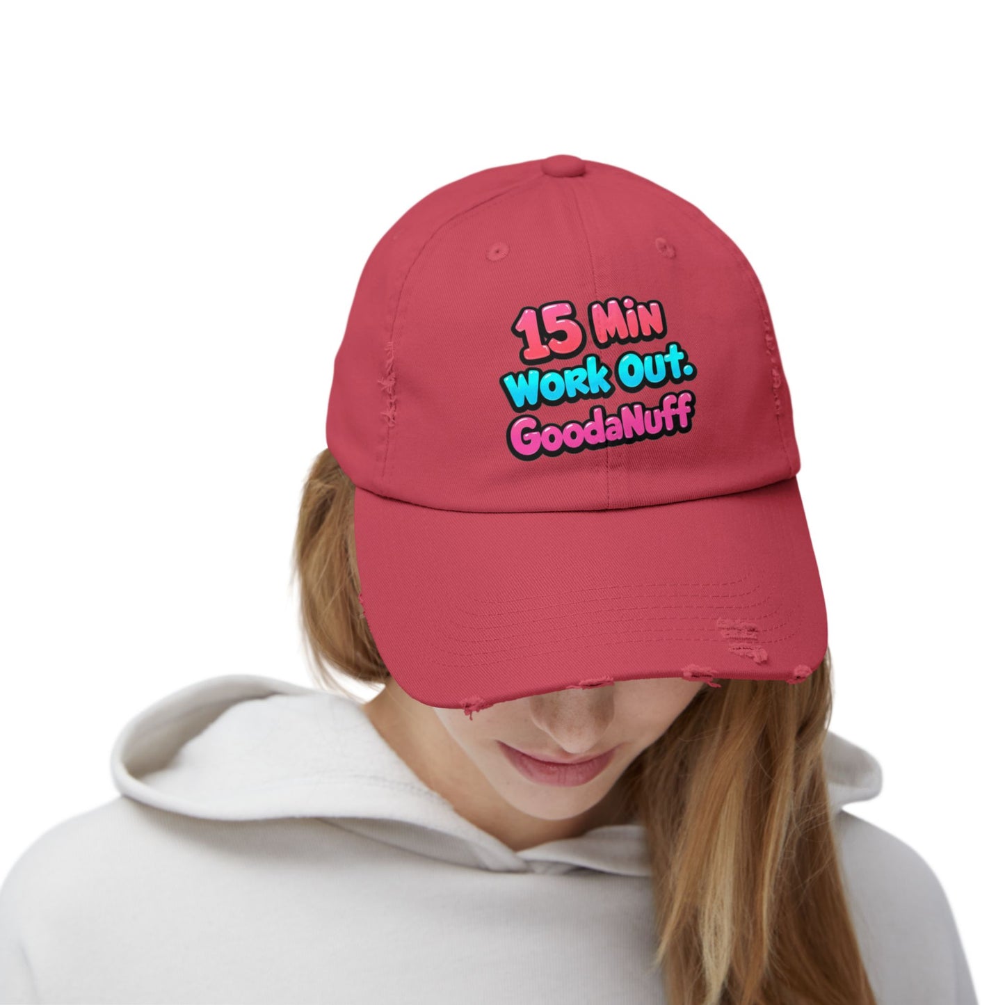 15 Min Workout GoodaNuff Distressed Baseball Cap